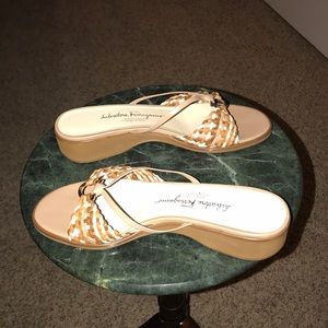 Tan heeled sandals